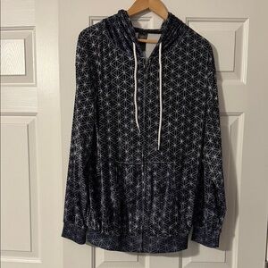 Geometric Patterned Hoodie feels like Velvet!